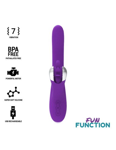FUN FUNCTION - BUNNY FUNNY ROTATION 2.0: Estimulador Clitoriano Revolucionario con 7 Modos de Placer