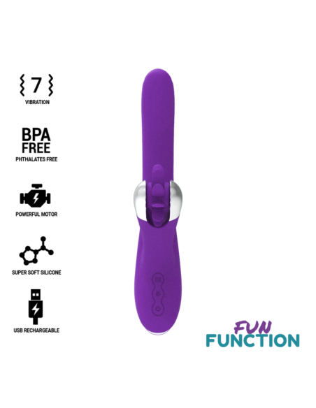FUN FUNCTION - BUNNY FUNNY ROTATION 2.0: Estimulador Clitoriano Revolucionario con 7 Modos de Placer
