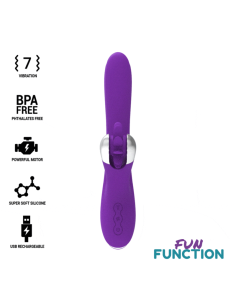FUN FUNCTION - BUNNY FUNNY WAVE 2.0: Estimulador Clitoriano Premium con Vibraciones y Movimiento Realista