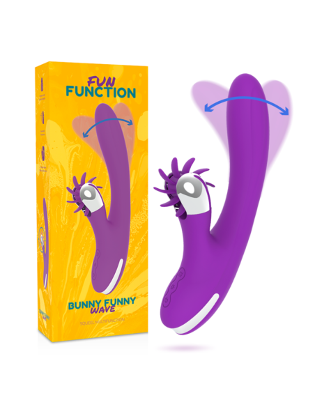 FUN FUNCTION - BUNNY FUNNY WAVE 2.0: Estimulador Clitoriano Premium con Vibraciones y Movimiento Realista