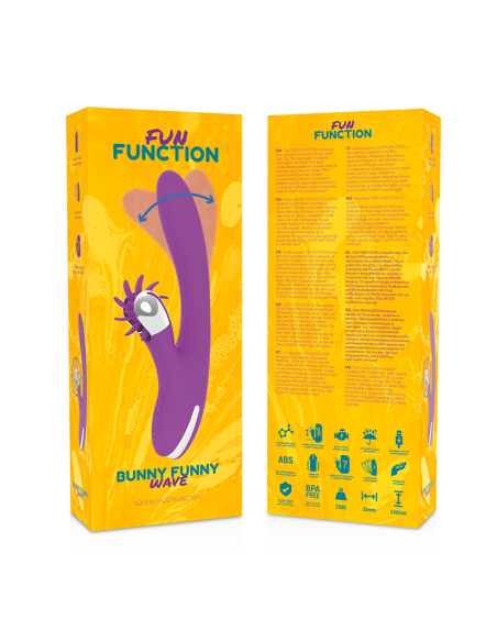 FUN FUNCTION - BUNNY FUNNY WAVE 2.0: Estimulador Clitoriano Premium con Vibraciones y Movimiento Realista
