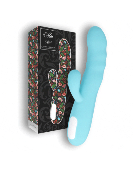 MIA Eiffel Vibrador Rotador Azul Turquesa - Potente Estimulador de Punto G y Clítoris con 10 Programas de Vibración y Diseño Imp