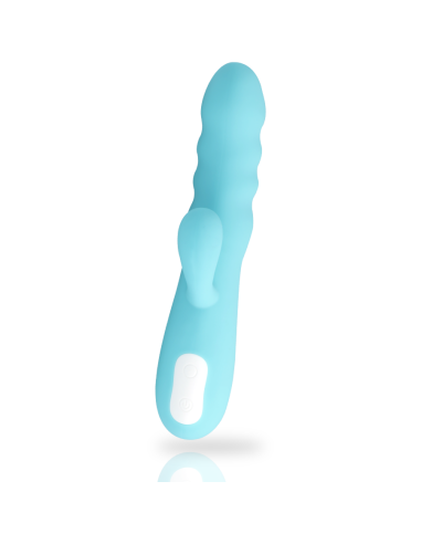 MIA Eiffel Vibrador Rotador Azul Turquesa - Potente Estimulador de Punto G y Clítoris con 10 Programas de Vibración y Diseño Imp
