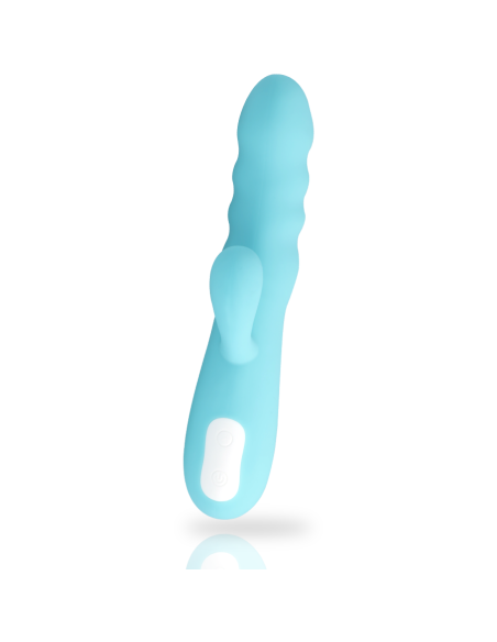 MIA Eiffel Vibrador Rotador Azul Turquesa - Potente Estimulador de Punto G y Clítoris con 10 Programas de Vibración y Diseño Imp