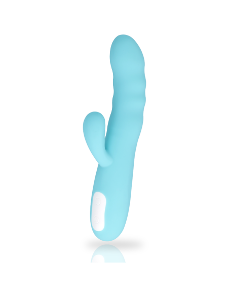 MIA Eiffel Vibrador Rotador Azul Turquesa - Potente Estimulador de Punto G y Clítoris con 10 Programas de Vibración y Diseño Imp