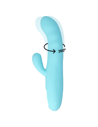 MIA Eiffel Vibrador Rotador Azul Turquesa - Potente Estimulador de Punto G y Clítoris con 10 Programas de Vibración y Diseño Imp