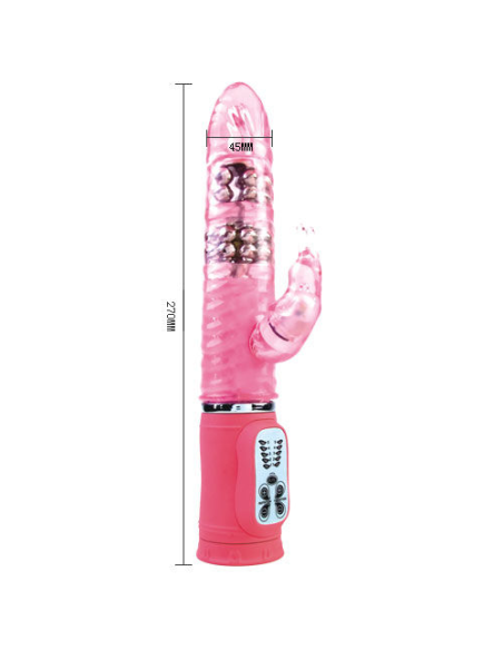 BAILE - Cute Passion Bunny Rampante 10F: Potente Vibrador Rosa con Estimulador Clitoriano y 10 Funciones