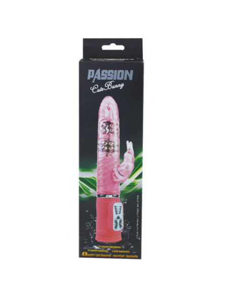 BAILE - Cute Passion Bunny Rampante 10F: Potente Vibrador Rosa con Estimulador Clitoriano y 10 Funciones