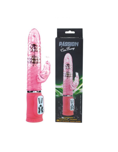 BAILE - Cute Passion Bunny Rampante 10F: Potente Vibrador Rosa con Estimulador Clitoriano y 10 Funciones