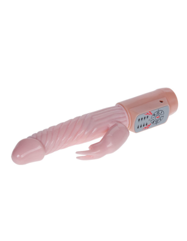 BAILE Fire Bunny: Vibrador Rotador con Estimulador Clitorial y Temperatura de 48°