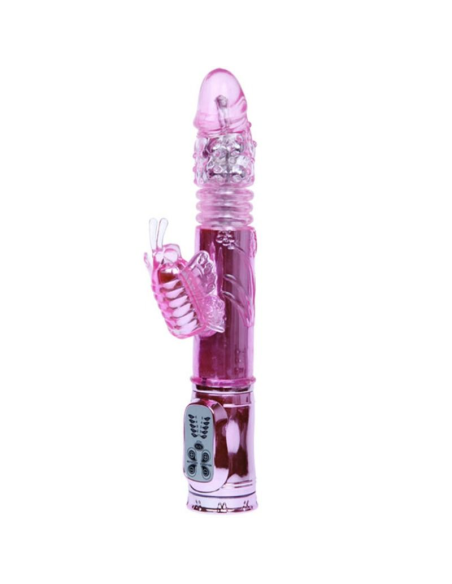 Baile - Vibrador Recargable con Rotación y Estimulador Throbbing Butterfly para el Máximo Placer Femenino