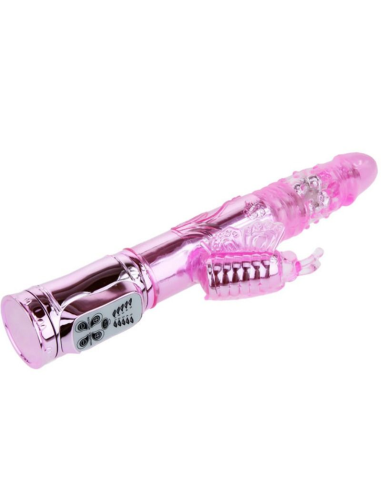 Baile - Vibrador Recargable con Rotación y Estimulador Throbbing Butterfly para el Máximo Placer Femenino