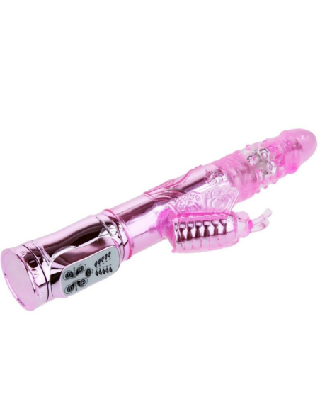 Baile - Vibrador Recargable con Rotación y Estimulador Throbbing Butterfly para el Máximo Placer Femenino