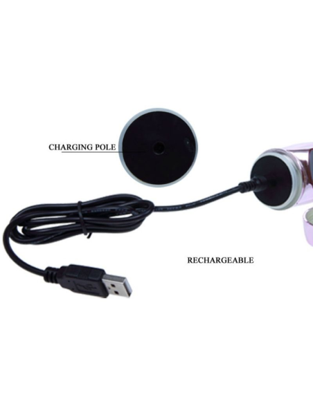 Baile - Vibrador Recargable con Rotación y Estimulador Throbbing Butterfly para el Máximo Placer Femenino