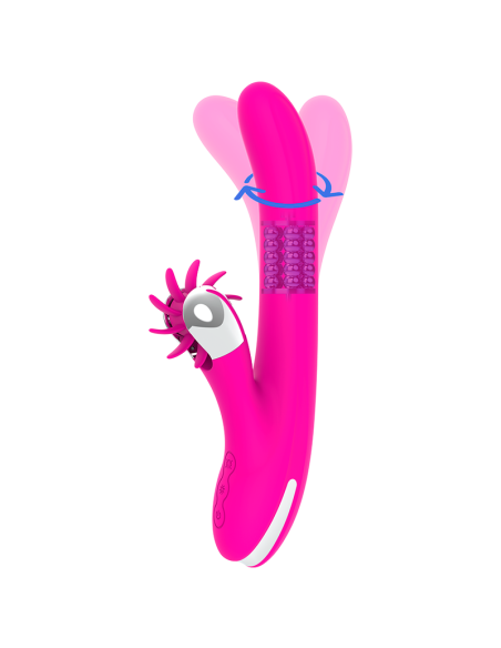 DIVERSIA - BUNNY ROTATION 24 CM: Vibrador Premium con Estimulación Potente y Rotación del Clítoris