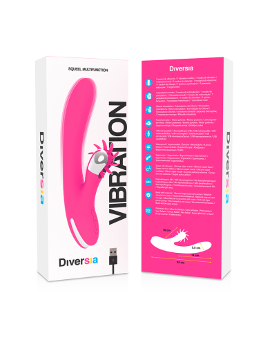 DIVERSIA Bunny Vibrating 24 cm: Potente Vibrador Silicona Premium para Placer Infinito