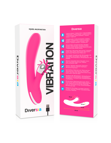 DIVERSIA Bunny Vibrating 24 cm: Potente Vibrador Silicona Premium para Placer Infinito