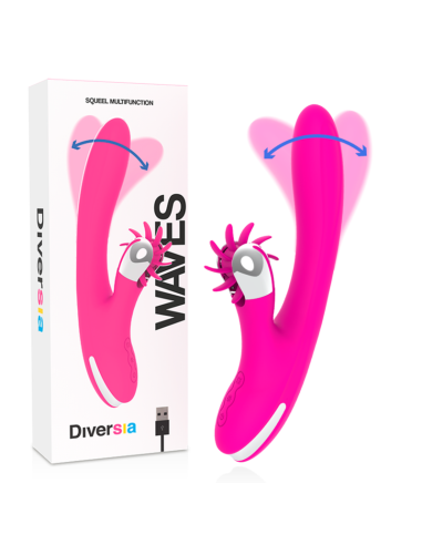 DIVERSIA - BUNNY WAVES 24 CM: Vibrador Premium para Estimulación del Punto G con Tecnología Wave