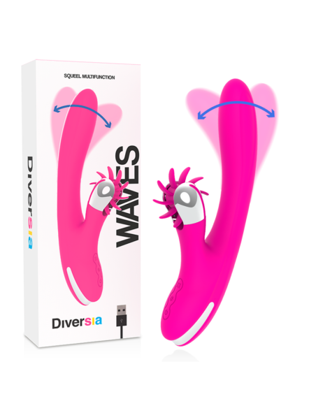 DIVERSIA - BUNNY WAVES 24 CM: Vibrador Premium para Estimulación del Punto G con Tecnología Wave