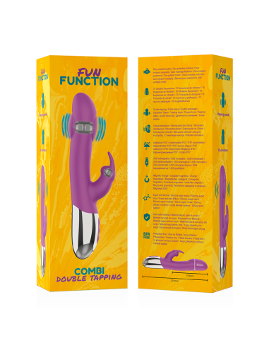 FUN FUNCTION - COMBI DOUBLE TAPPING: Estimulador de Clítoris con 10 Modos de Vibración y Doble Motor