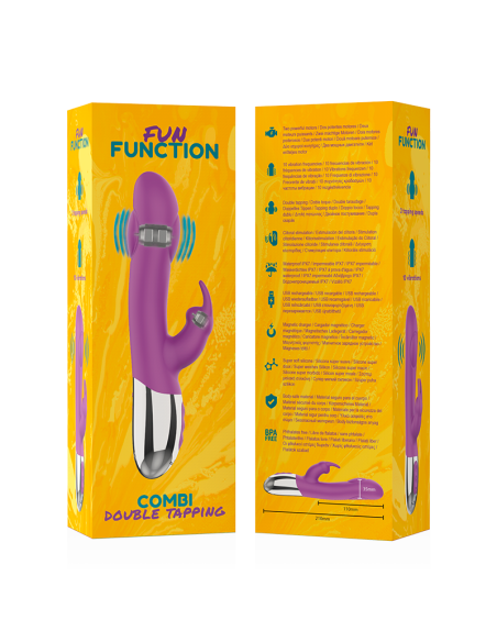 FUN FUNCTION - COMBI DOUBLE TAPPING: Estimulador de Clítoris con 10 Modos de Vibración y Doble Motor