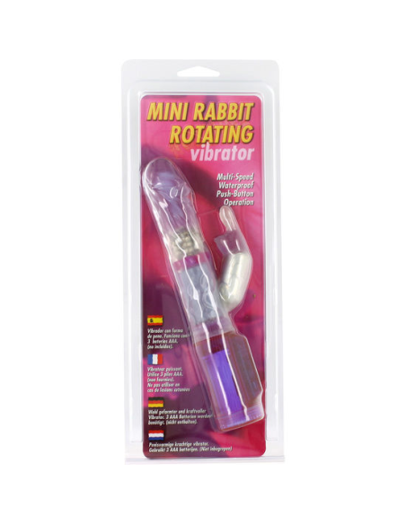 SEVEN CREATIONS Mini Conejito Rampante - Vibrador Rotador Resistente al Agua con Estimulador de Clítoris