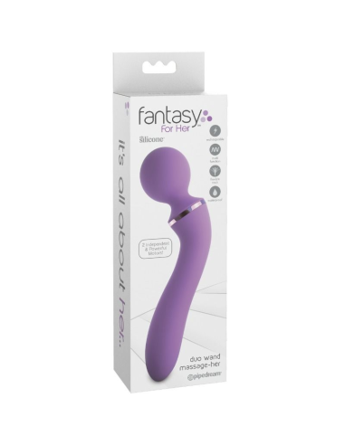 FANTASY FOR HER - DUO WAND: Masajeador Erótico con 10 Modos de Vibración y Diseño Ergonómico