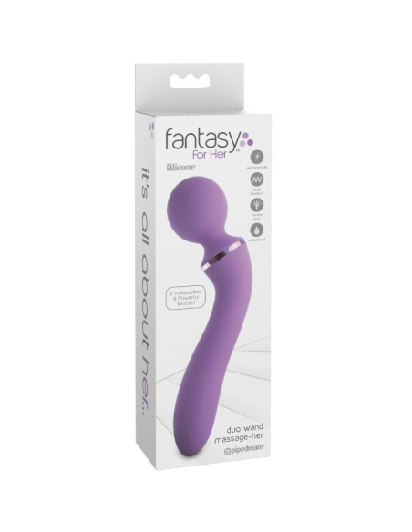 FANTASY FOR HER - DUO WAND: Masajeador Erótico con 10 Modos de Vibración y Diseño Ergonómico