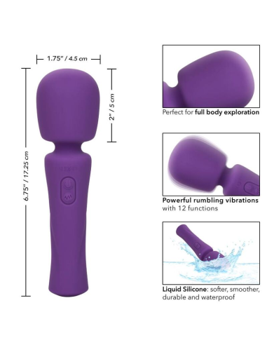 CALEXOTICS Stella Massager Violeta - Potente, Flexible y Recargable | 12 Funciones de Vibración