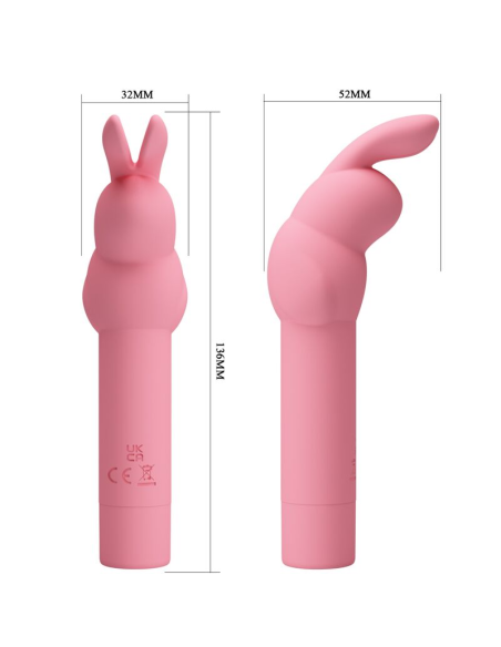 PRETTY LOVE - GERARDO Mini Vibrador De Silicona Conejo Rosa | SexPlace