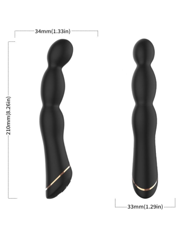 Vibrador Ajustable Negro ARMONY - Placer Erótico de Silicona Premium 100% Sumergible