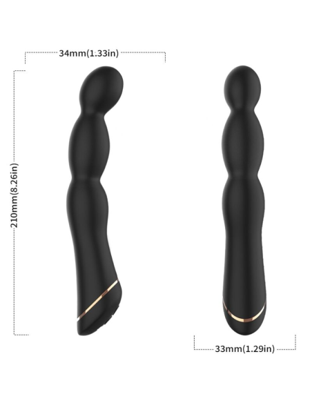 Vibrador Ajustable Negro ARMONY - Placer Erótico de Silicona Premium 100% Sumergible