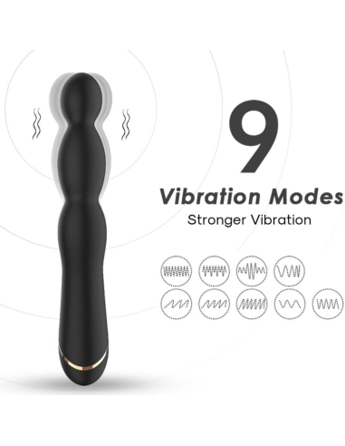 Vibrador Ajustable Negro ARMONY - Placer Erótico de Silicona Premium 100% Sumergible