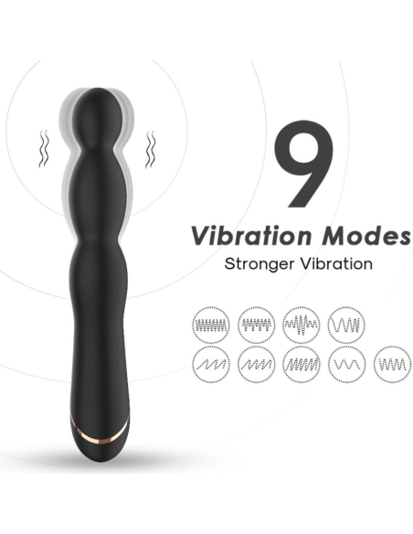 Vibrador Ajustable Negro ARMONY - Placer Erótico de Silicona Premium 100% Sumergible