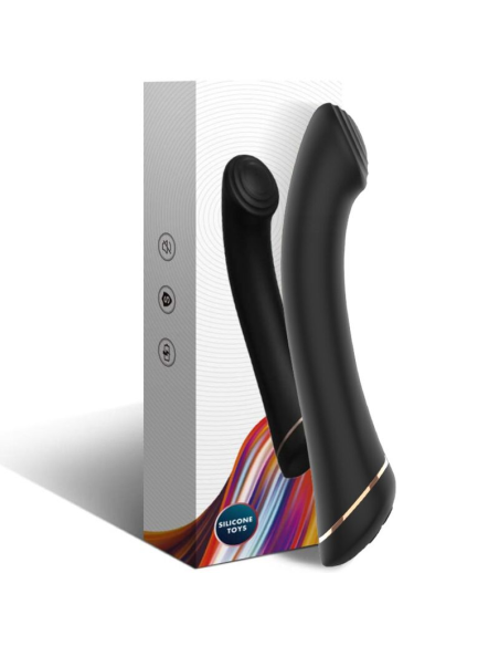 Vibrador ARMONY - Cabeza Plana Silicona Negra | 9 Modos de Vibración & 100% Sumergible