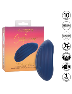 Masajeador CalExotics Cashmere Velvet Curve Azul | Placer Lujoso y Estimulante