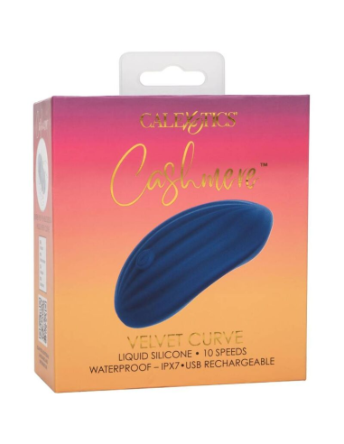 Masajeador CalExotics Cashmere Velvet Curve Azul | Placer Lujoso y Estimulante