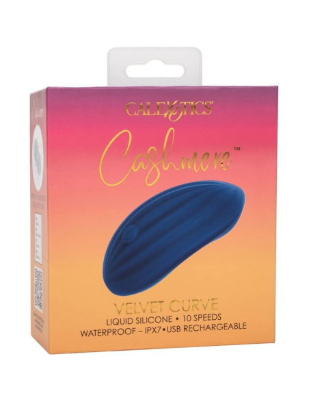 Masajeador CalExotics Cashmere Velvet Curve Azul | Placer Lujoso y Estimulante