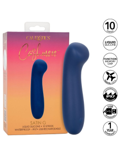 CalExotics Cashmere Satin G Azul - Masajeador Potente e Impermeable para Placer Suntuoso