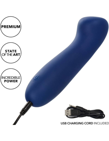 CalExotics Cashmere Satin G Azul - Masajeador Potente e Impermeable para Placer Suntuoso