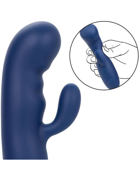 CalExotics Cashmere Silk Duo Azul - Masajeador Doble Motor para Placer Personalizado y Estimulación del Punto G