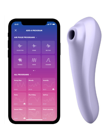 Satisfyer DUAL PLEASURE: Estimulador Clítoris y Vibrador Interno con Bluetooth y Silicona Segura