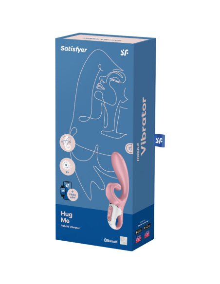 SATISFYER - HUG ME VIBRADOR RABBIT APP ROSA