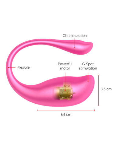 ONINDER - NAIROBI Huevo vibrador rosa con app | SexPlace.MX