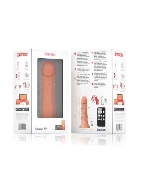 ONINDER - SMALL BOGOTÁ Dildo Vibrador 17.5 cm Con App | SexPlace.MX