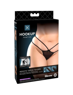 HOOK UP PANTIES - REMOTE TRIPLE TEASER: Estimula tu placer con control remoto y vibraciones imperdibles