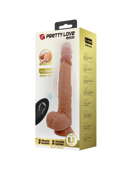 PRETTY LOVE - JONATHAN Dildo Vibracion Control Remoto 21 CM | SexPlace