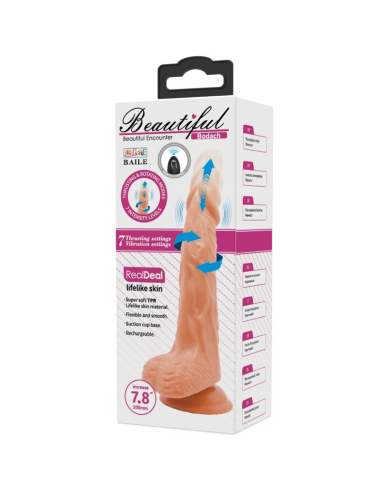 Baile Bodach: Vibrador Realista con Ventosa y Control Remoto - 7 Modos de Vibración y Rotación