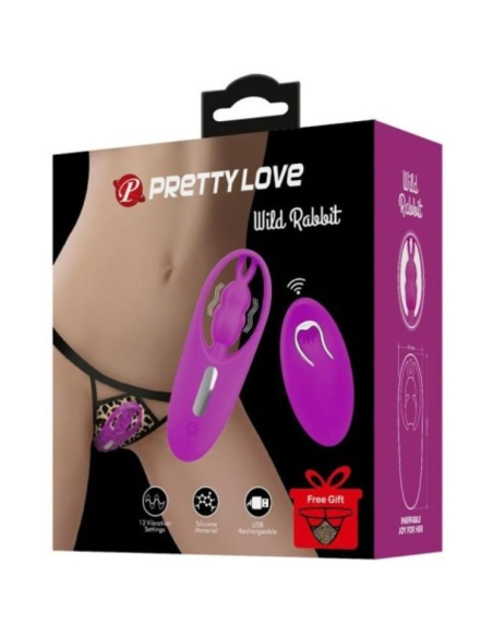 Pretty Love Wild Rabbit: Estimulador Clitoriano Discreto con Control Remoto - Lila