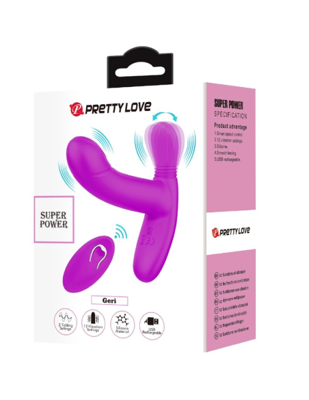 PRETTY LOVE - GERI Masajeador Clitoris Control Remoto Rosa | SexPlace
